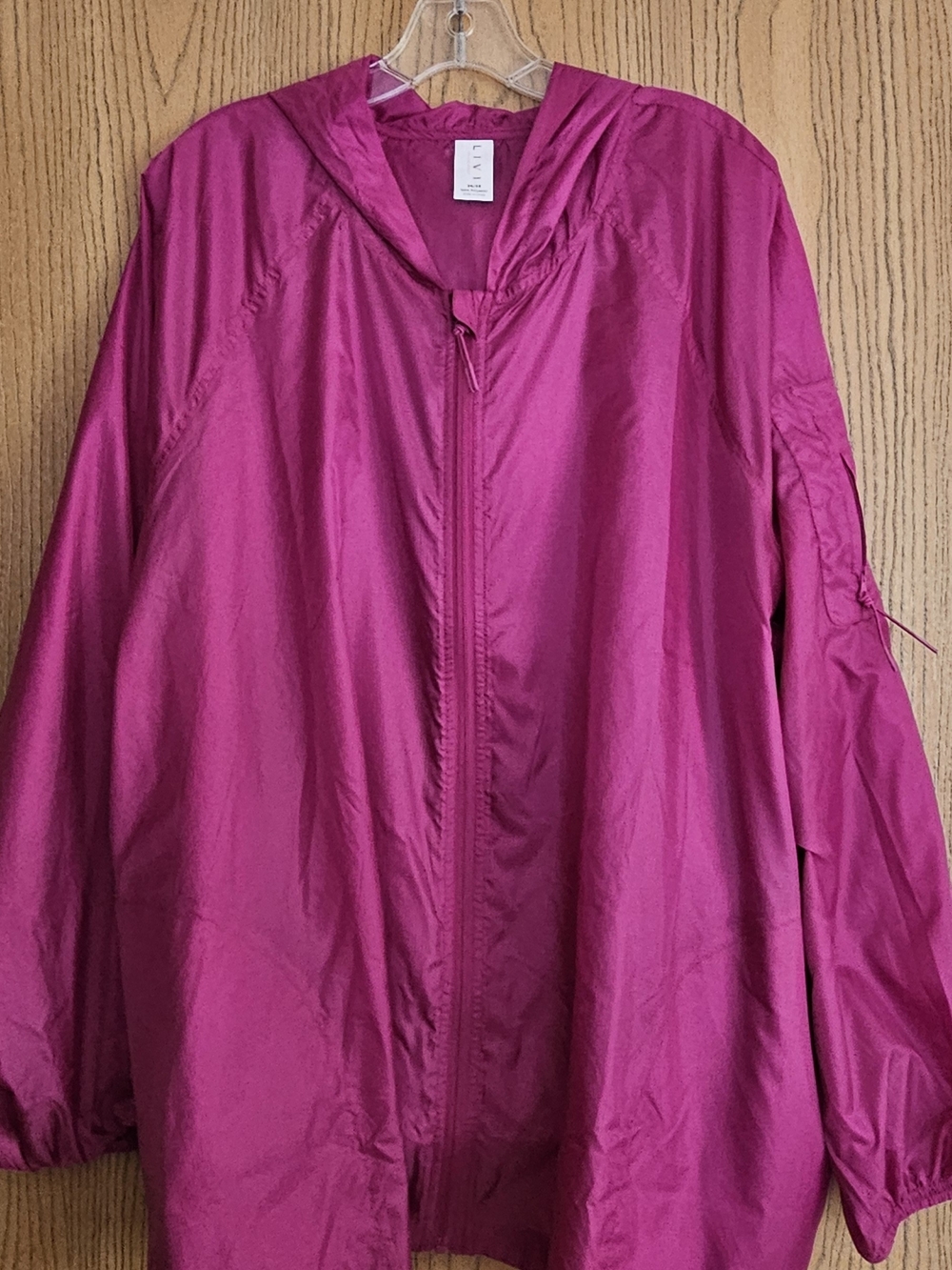 Lane Bryant Hooded Windbreaker Jacket - Fuchsia